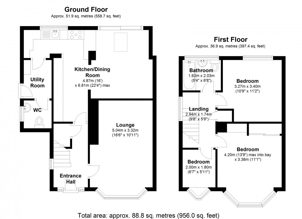 Floorplan for Blenheim Drive, Allestree, Derby