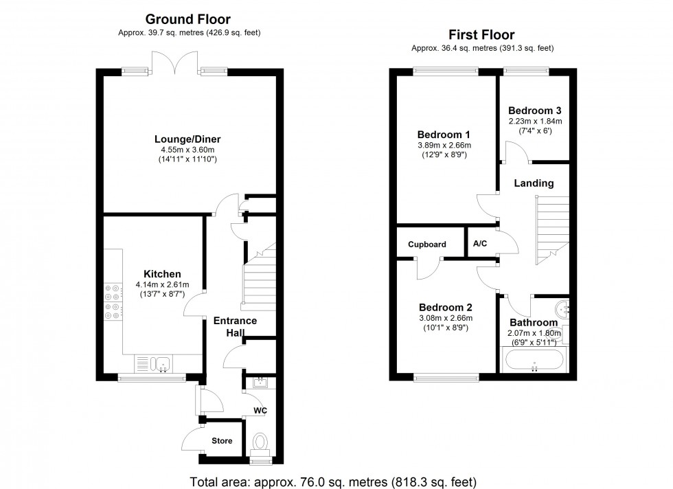 Floorplan for Wyvern Close, Newthorpe